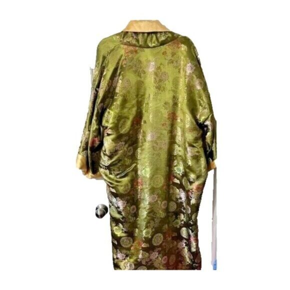 Vintage Silk Dragon Reversible Kimono Housecoat Robe Direct from Saigon Large - Picture 3 of 9